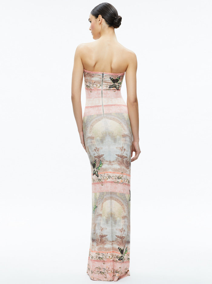 Alice + Olivia - Delora Strapless Maxi Dress - Versailles