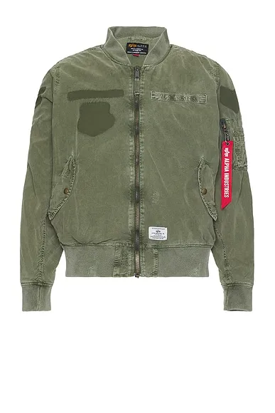 ALPHA INDUSTRIES L-2b Rip And Repair Flight Jacket -        