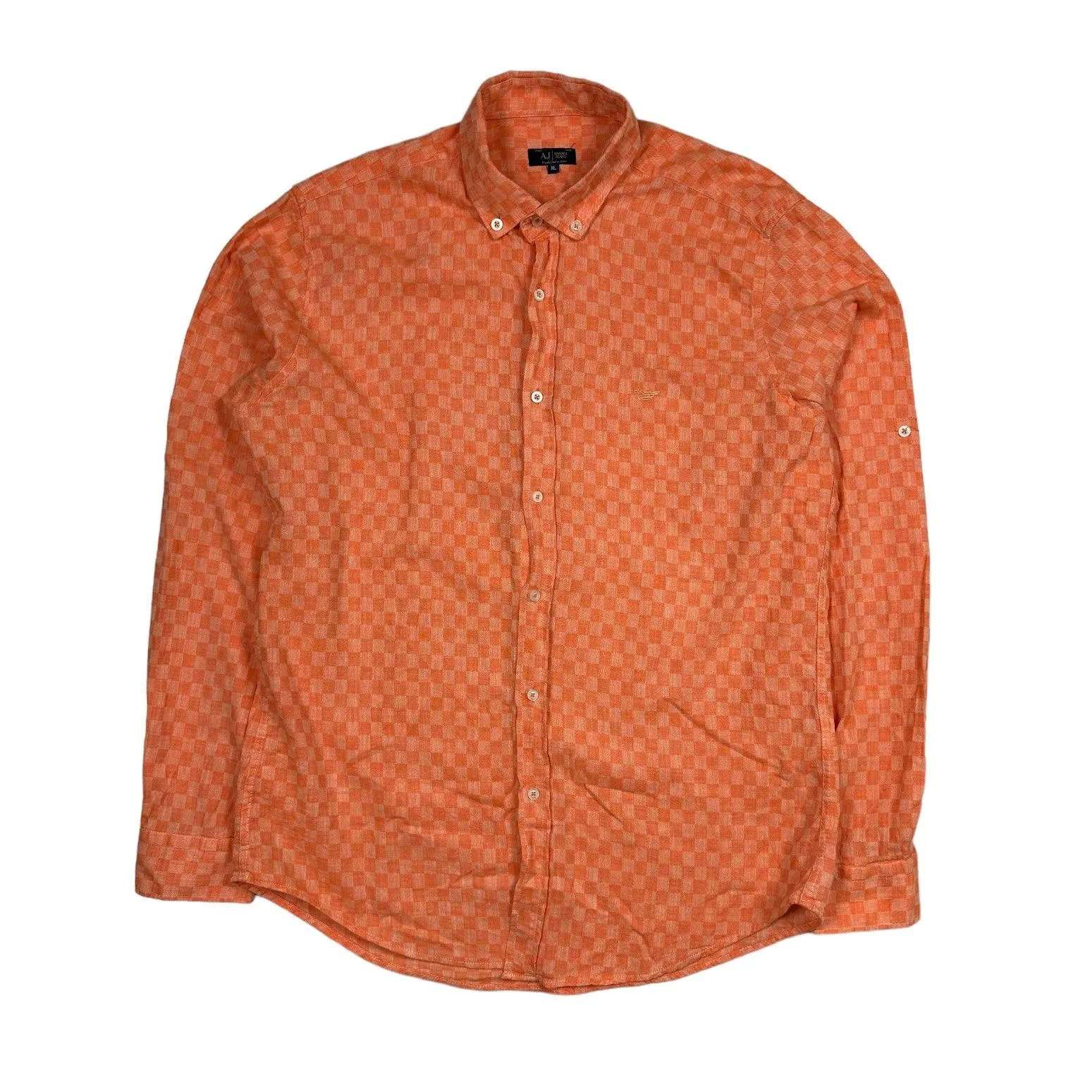 Armani Jeans Patterend Orange Shirt