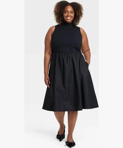 Ava & Viv Women's Knit Midi A-Line Dress