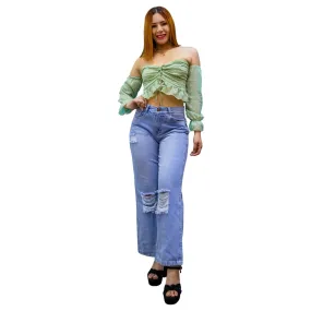 Baggy High Jeans Light Blue