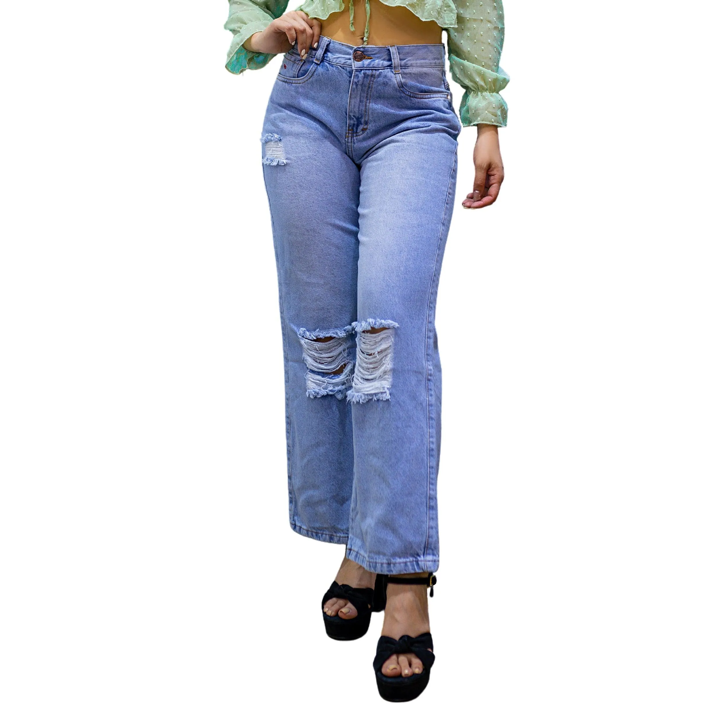 Baggy High Jeans Light Blue