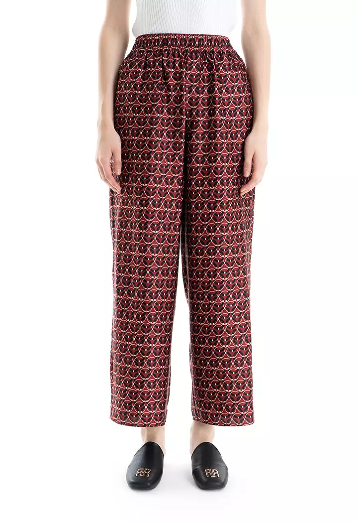 Circular Printed Straight Leg Trouser