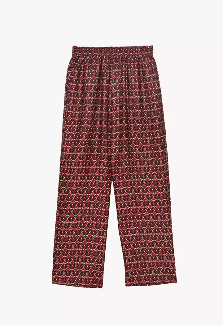 Circular Printed Straight Leg Trouser