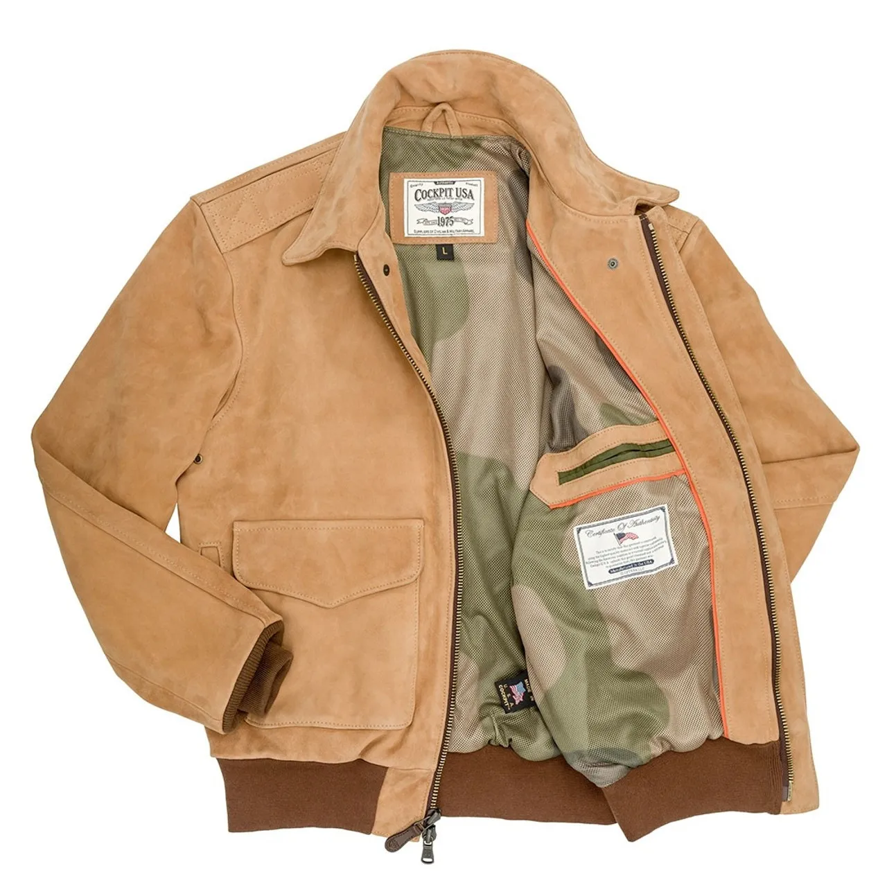 Cockpit USA Gentleman Pilot A-2 Flight Jacket Tobacco USA Made