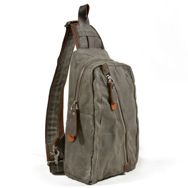 Cross-body flight bag in canvas