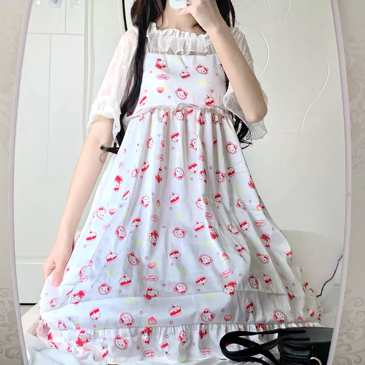 CUTE “HELLO KITTY” SLING DRESS BY70112