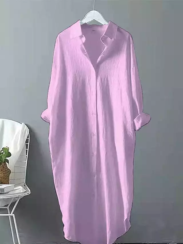 Effortless Transition Women's Maxi Shirt Dress