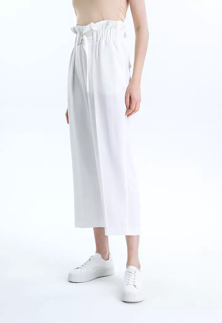 Elasticated High Waist Solid Trouser