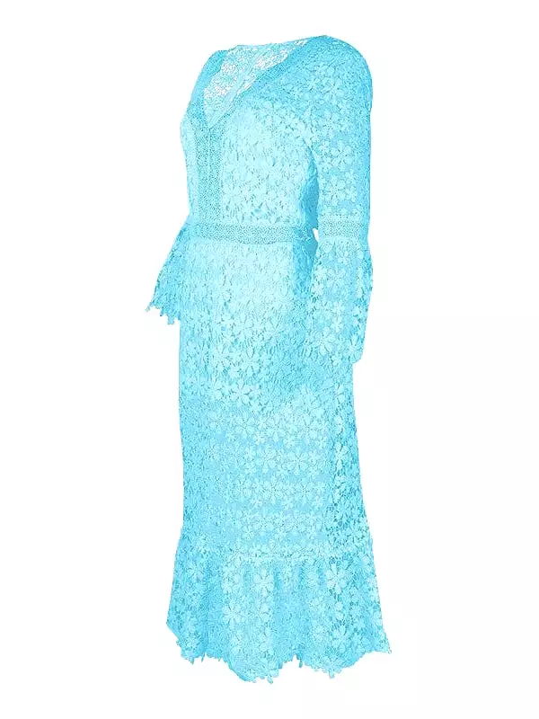 Elegant Lace Deep V Women's Party Dress