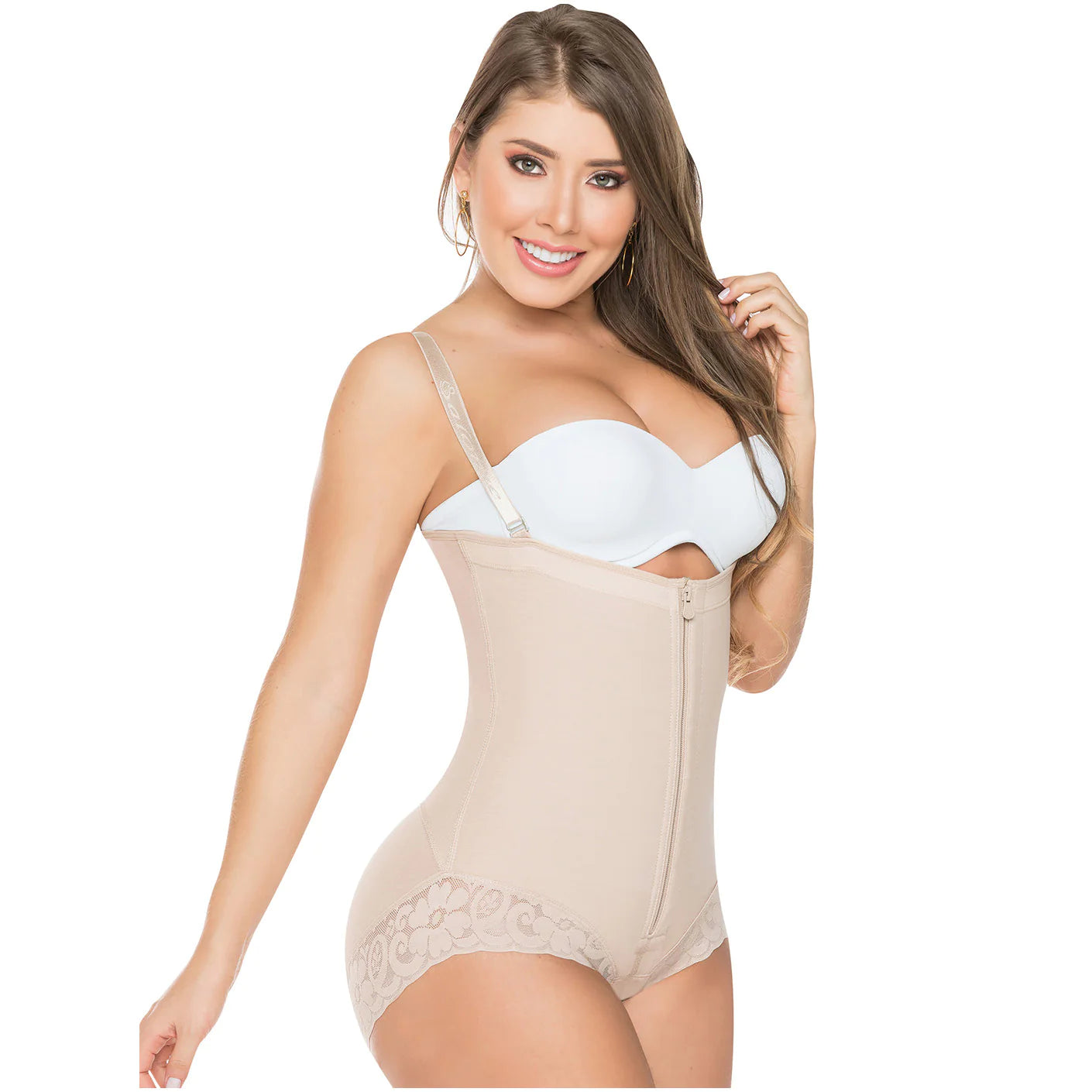 FAJAS SALOME 0412 | STRAPLESS BUTT LIFTING SHAPEWEAR GIRDLE FOR DRESSES | DAILY USE BODY SHAPER