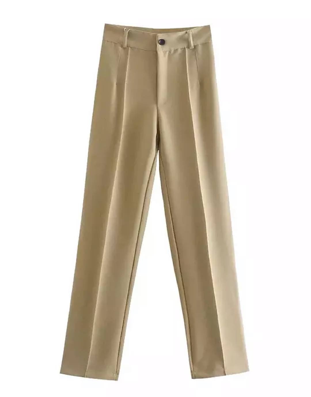 High Waisted Straight Cut Pants