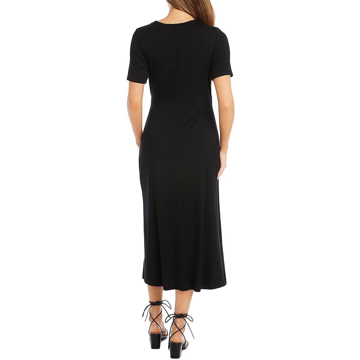 Karen Kane Womens Gathered Long Sheath Dress