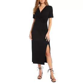 Karen Kane Womens Gathered Long Sheath Dress