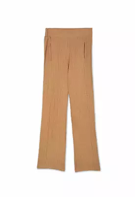 Knitted Waves Textured Solid Trouser