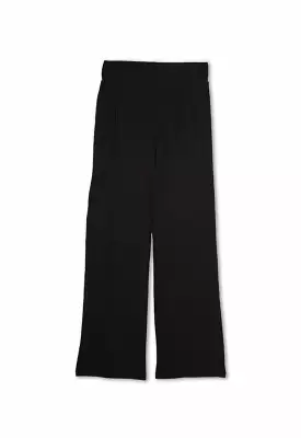 Knitted Waves Textured Solid Trouser