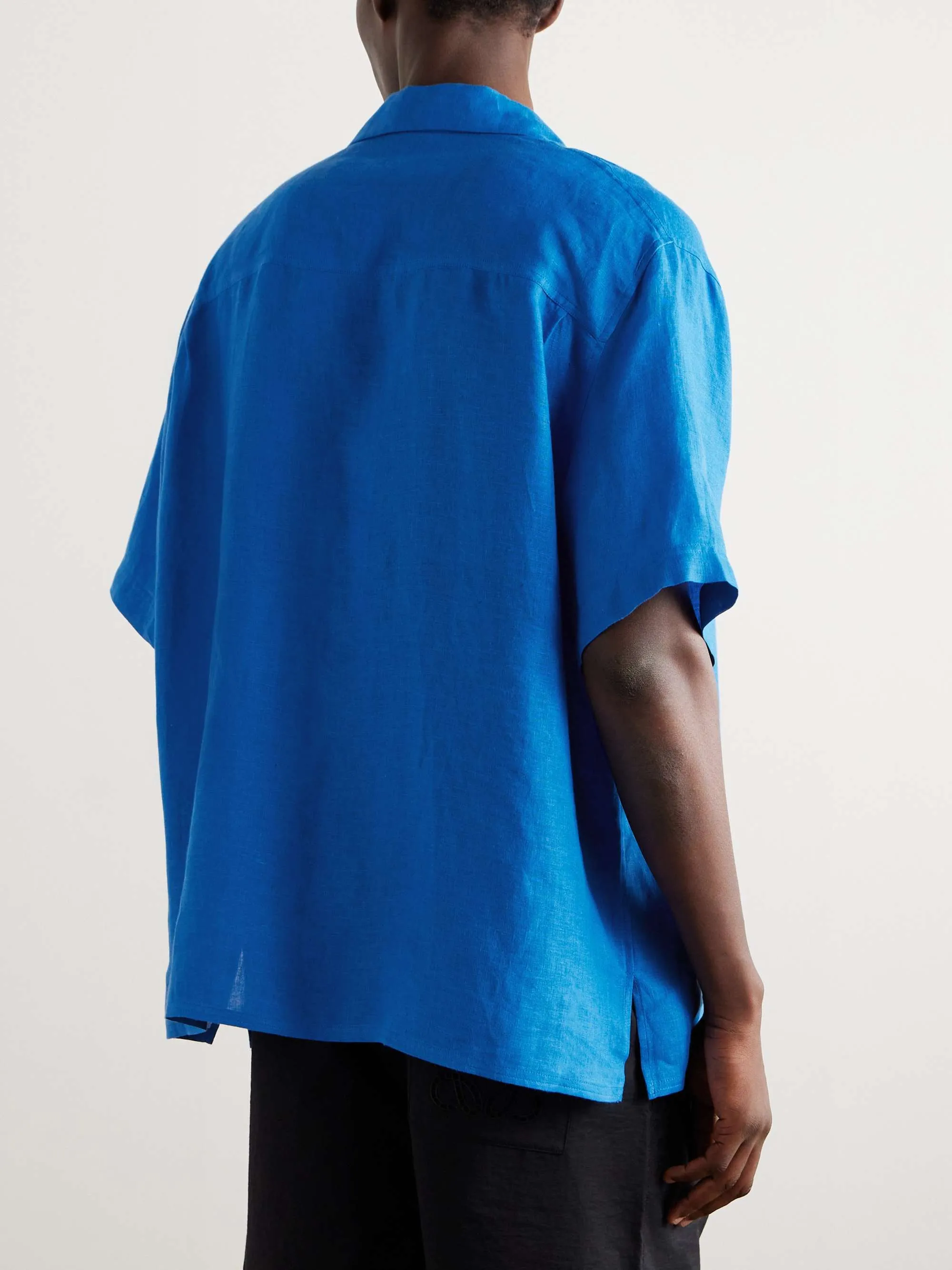 LOEWE  |Plain Short Sleeves Logo Luxury Shirts