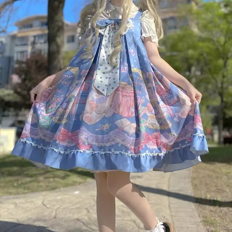 Lolita sweet bow jsk sling princess dress BY1199