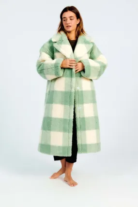 Maria Coat - Mint/Off White