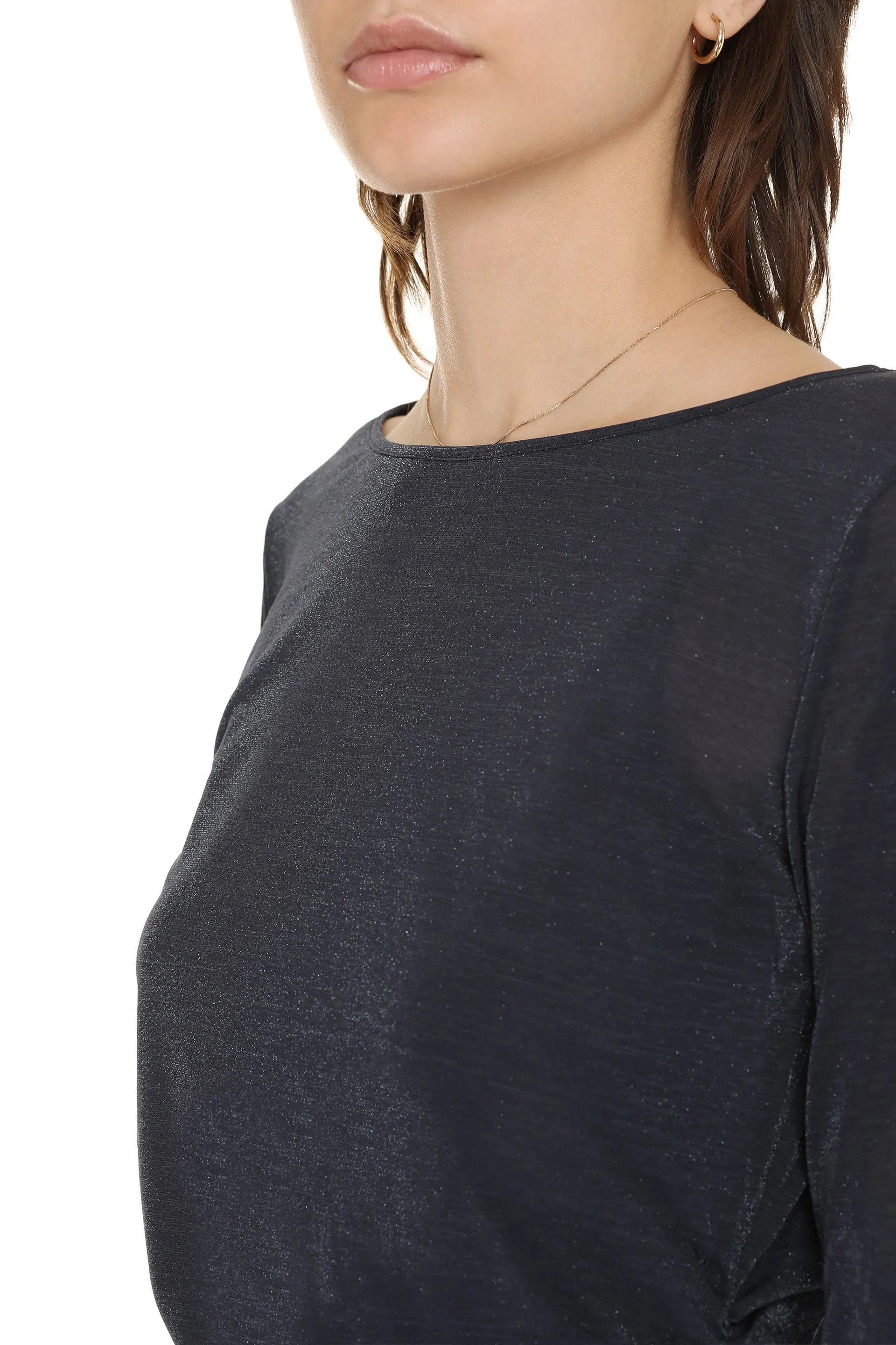 Max Mara Studio Gather Detailed Jersey Top