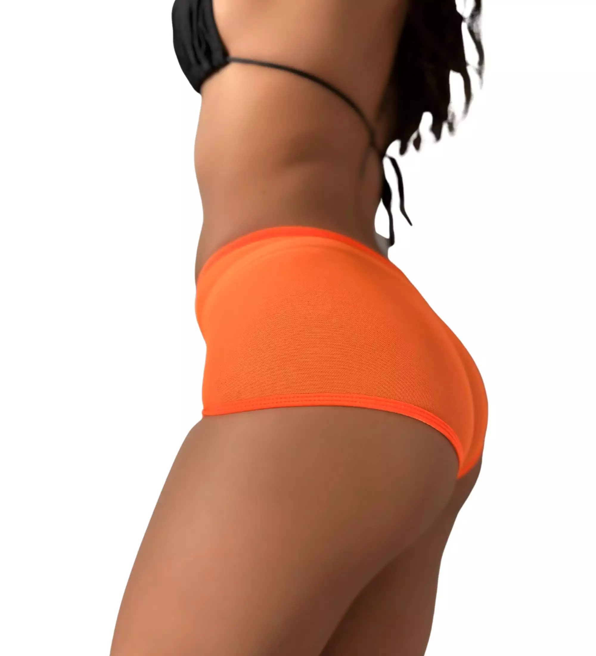 Orange Mesh Shorts