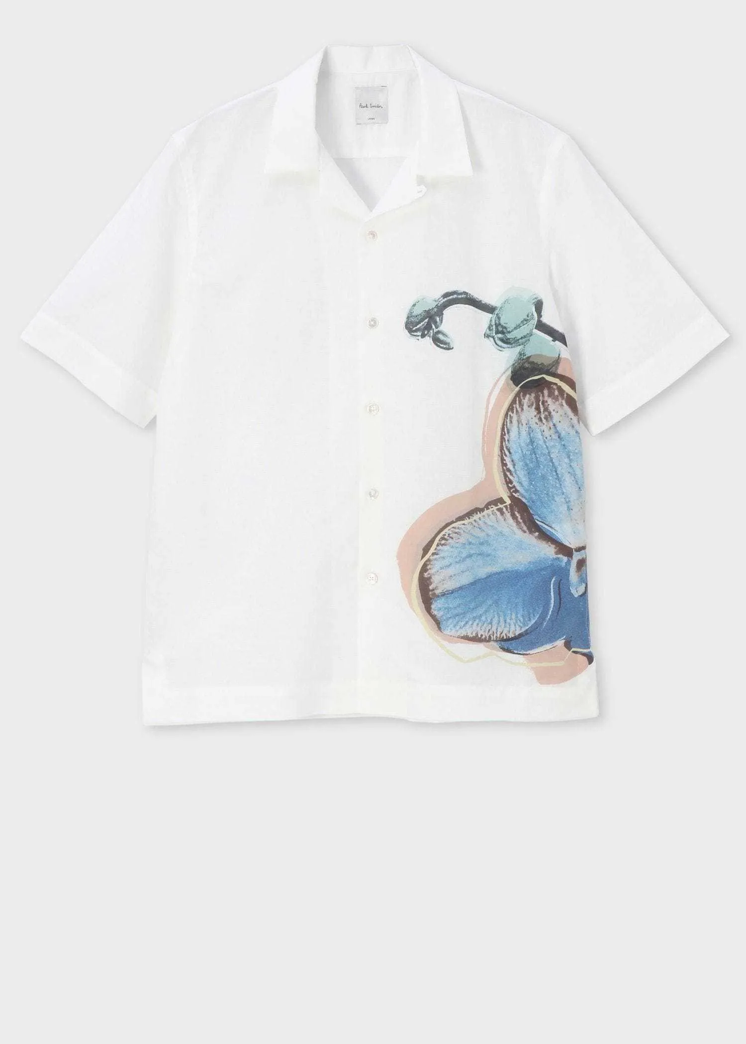 Paul Smith  |Flower Patterns Linen Plain Cotton Short Sleeves Shirts