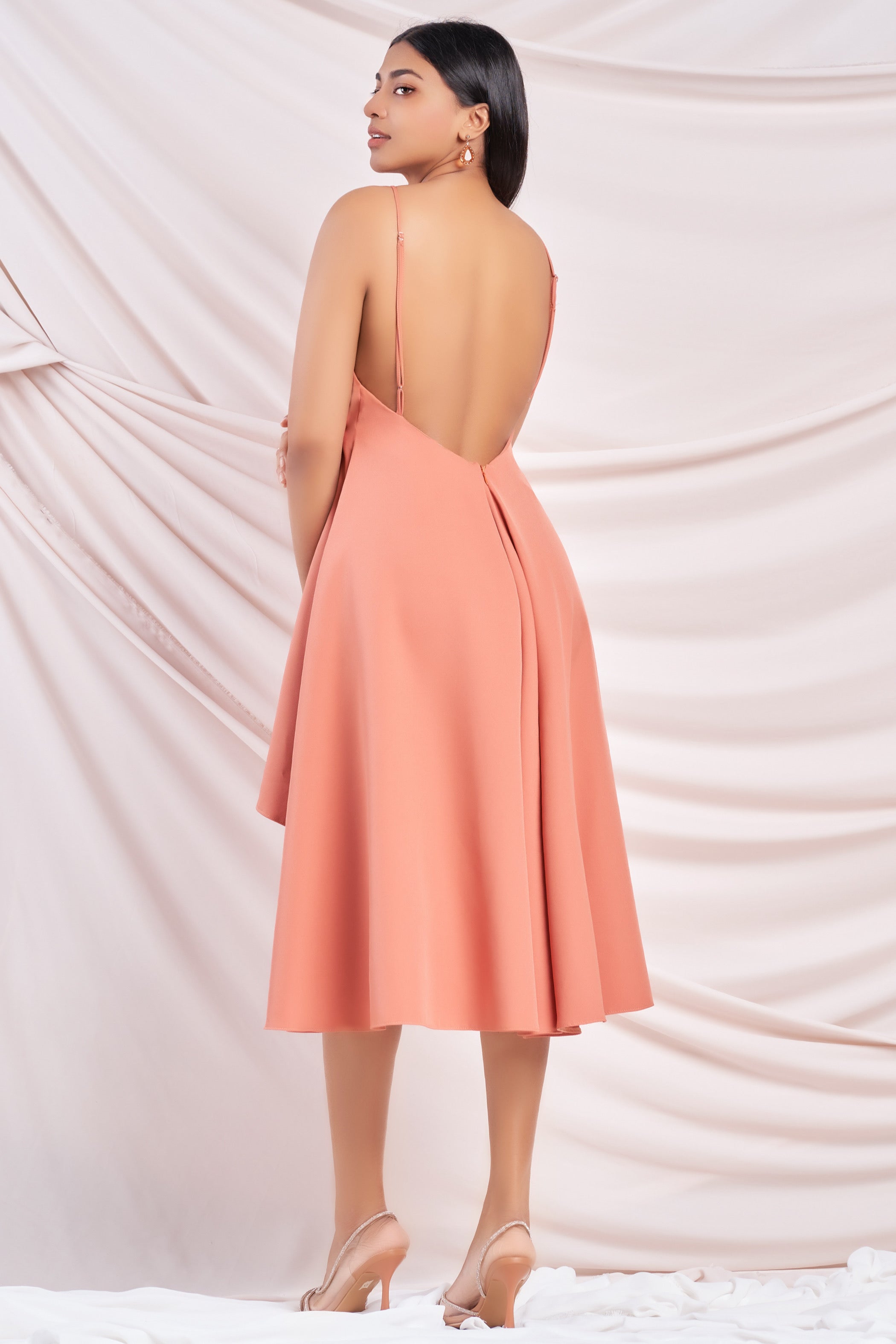 Pink Backless Dress