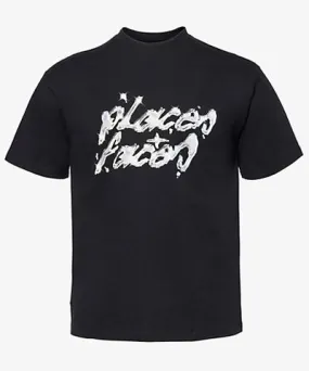 Places + Faces Mens Black Daft crew-neck regular-fit cotton-jersey T-shirt