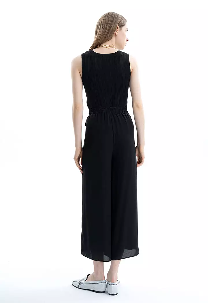 Pleated Wrap Solid Trouser