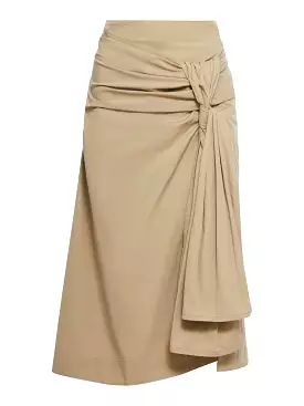 POPLIN SKIRT WITH KNOT