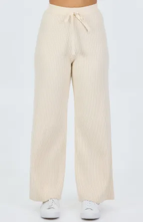 Ribbed Wide Leg Knit Pants (SKN389)