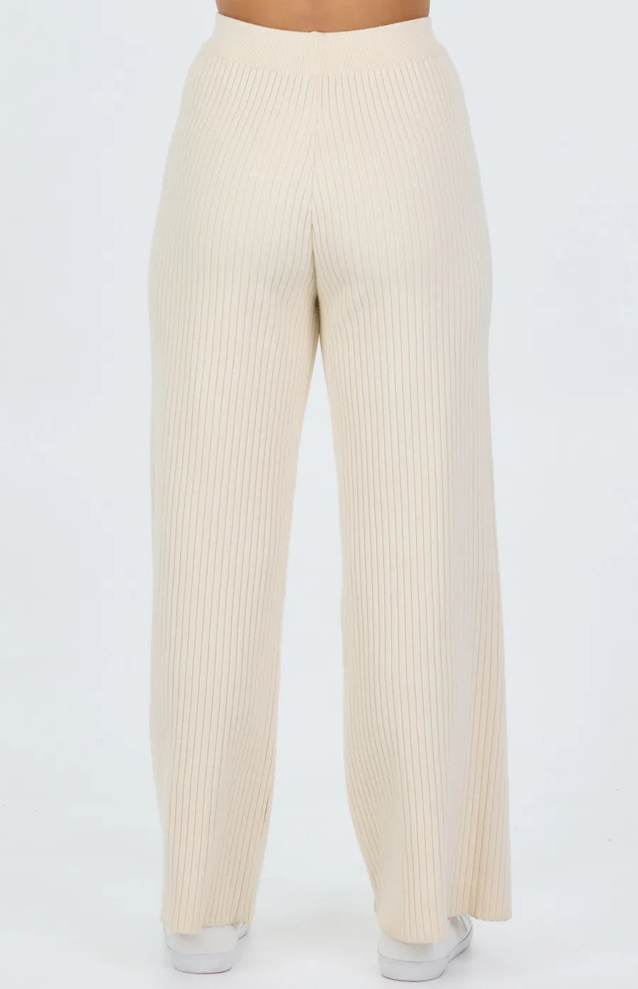 Ribbed Wide Leg Knit Pants (SKN389)