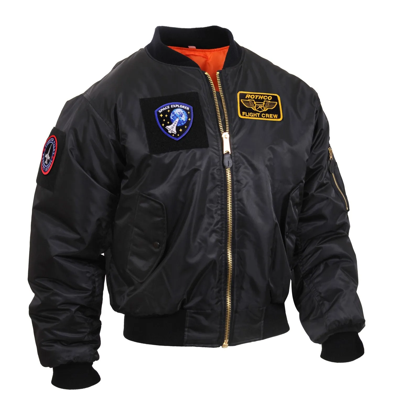 Rothco Mens MA-1 Flight Jacket with Patches - Size S - XL