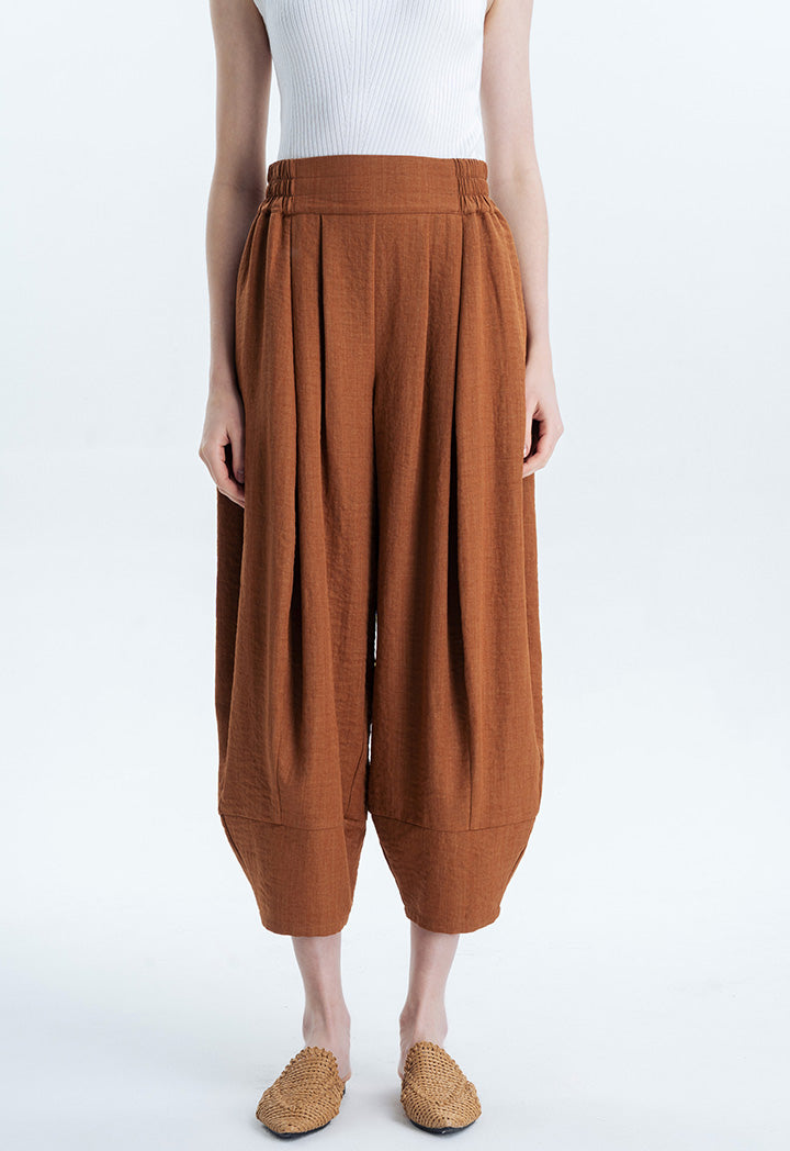 Slanted Hem Wide Leg Trouser