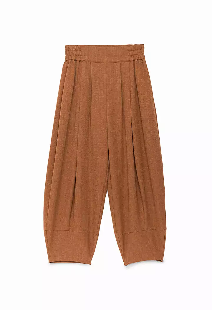 Slanted Hem Wide Leg Trouser