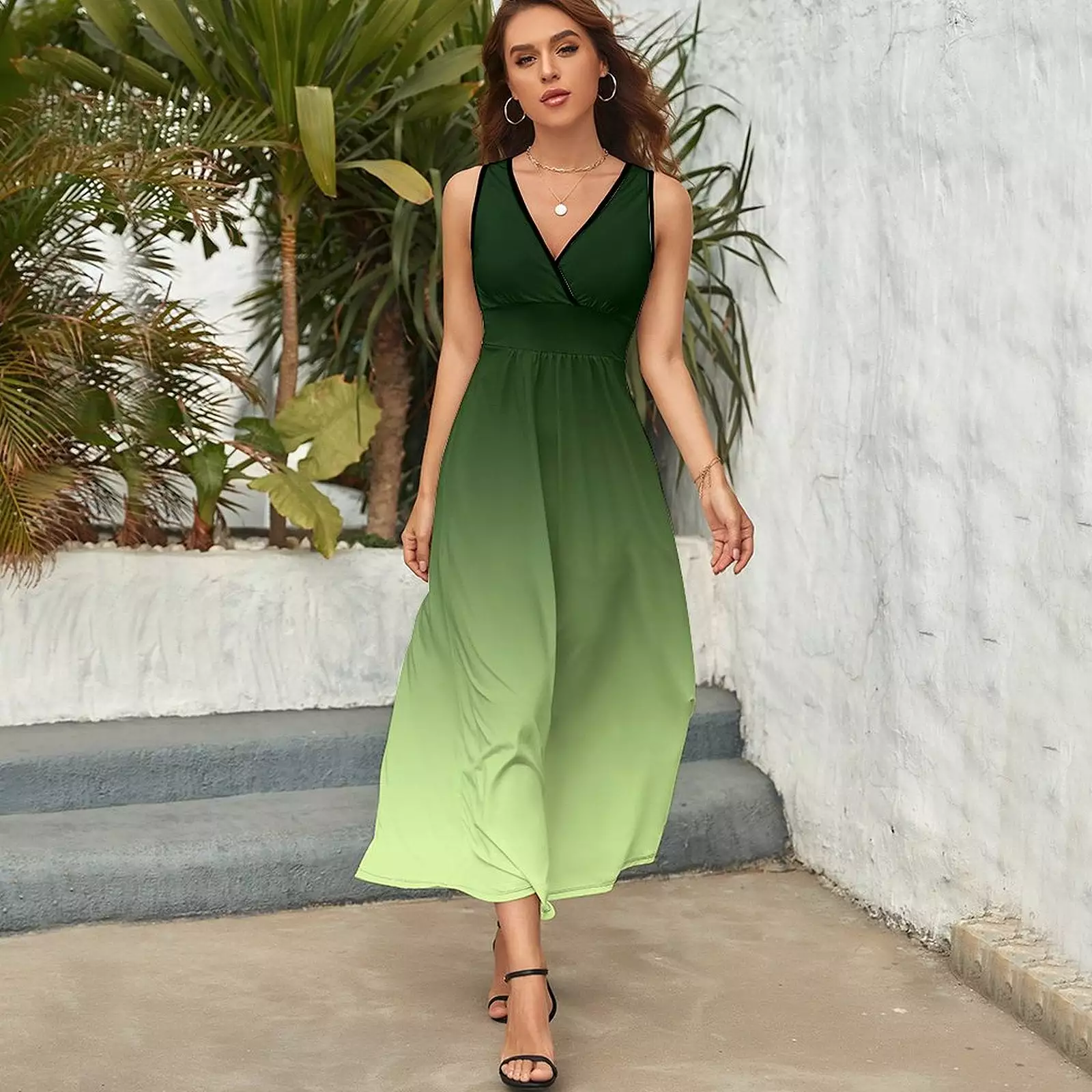 Sleeveless Long Dress (NZ028) Sleeveless dress