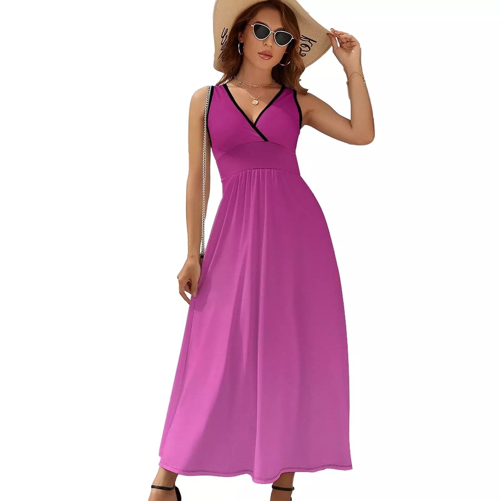 Sleeveless Long Dress (NZ028) Sleeveless dress