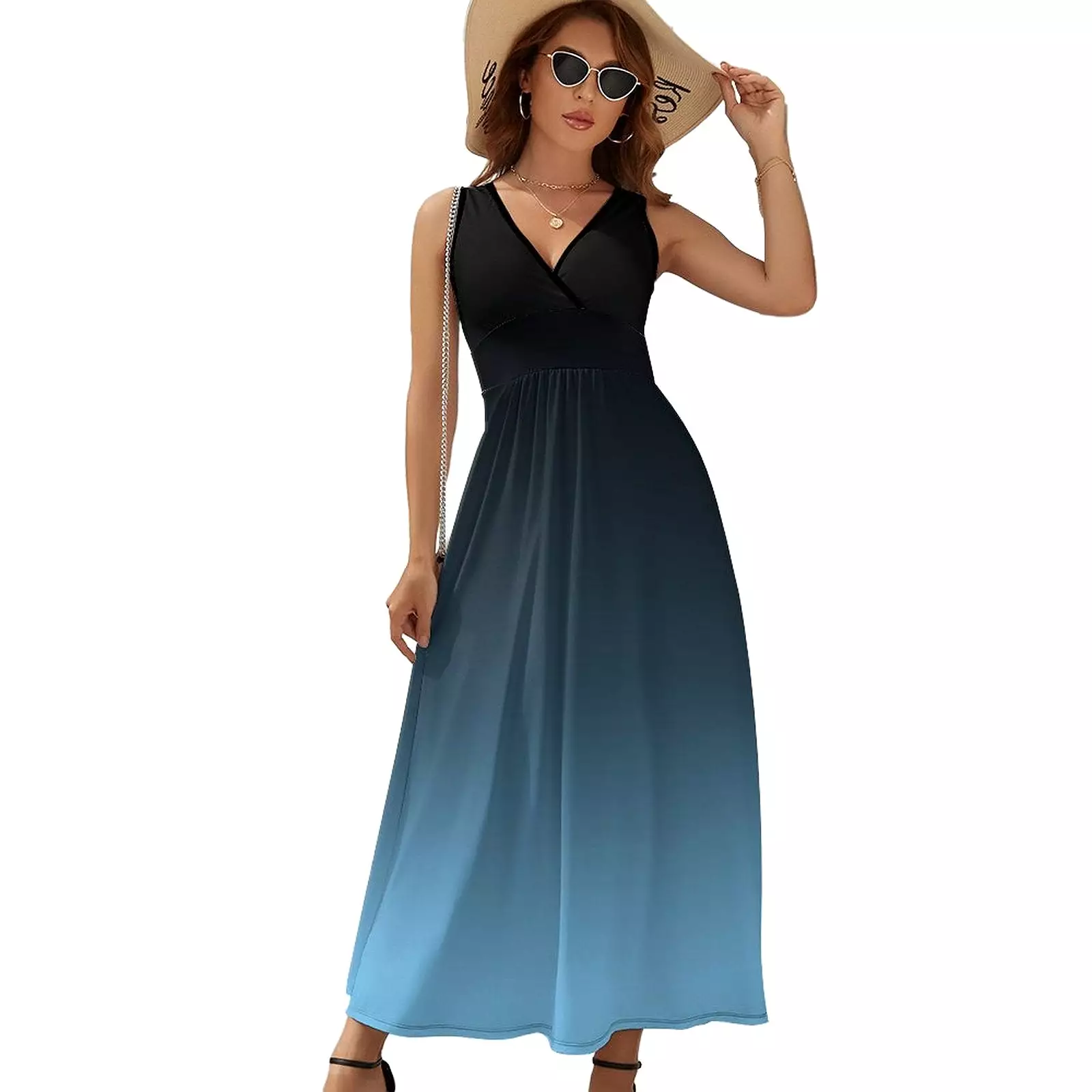 Sleeveless Long Dress (NZ028) Sleeveless dress