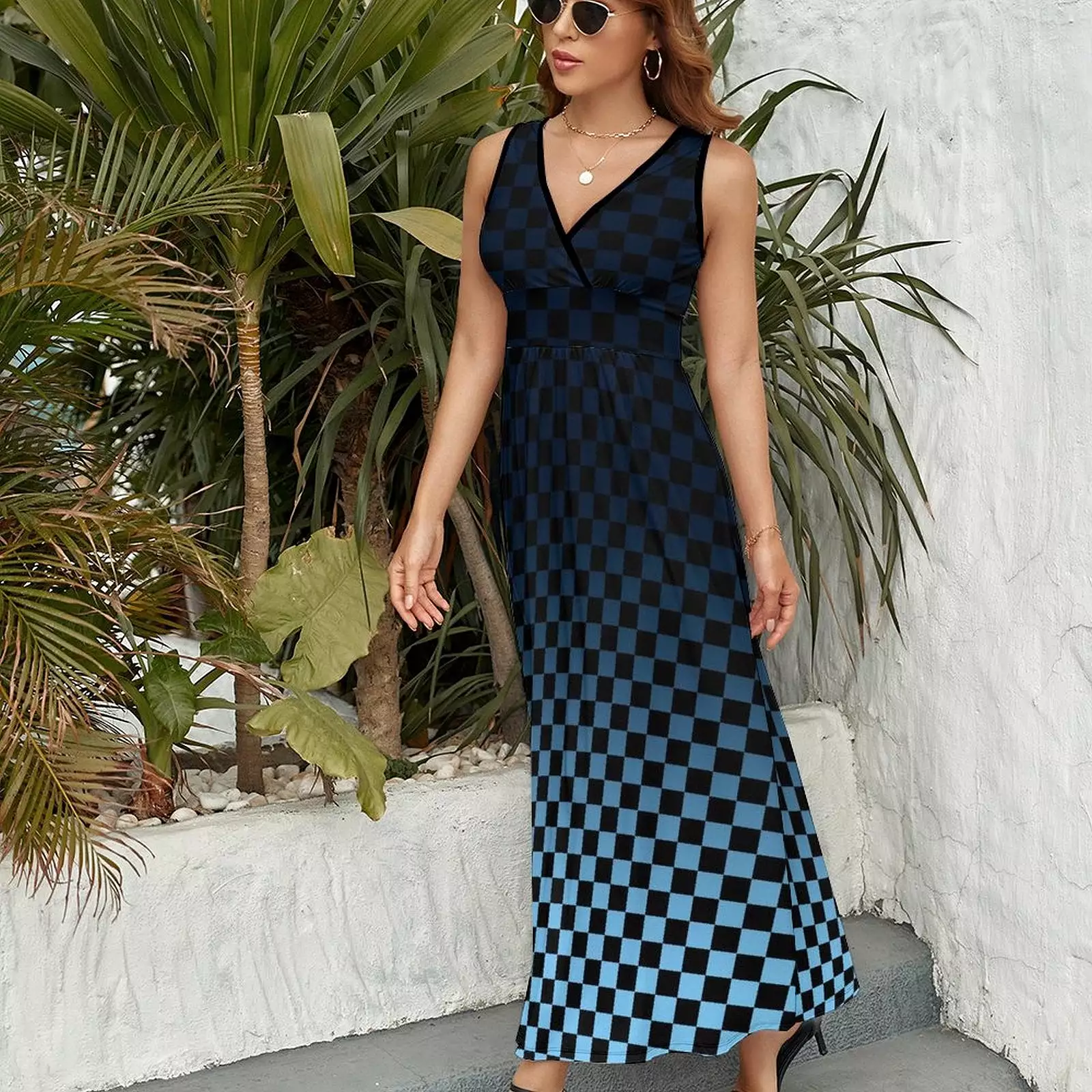 Sleeveless Long Dress (NZ028) Sleeveless dress