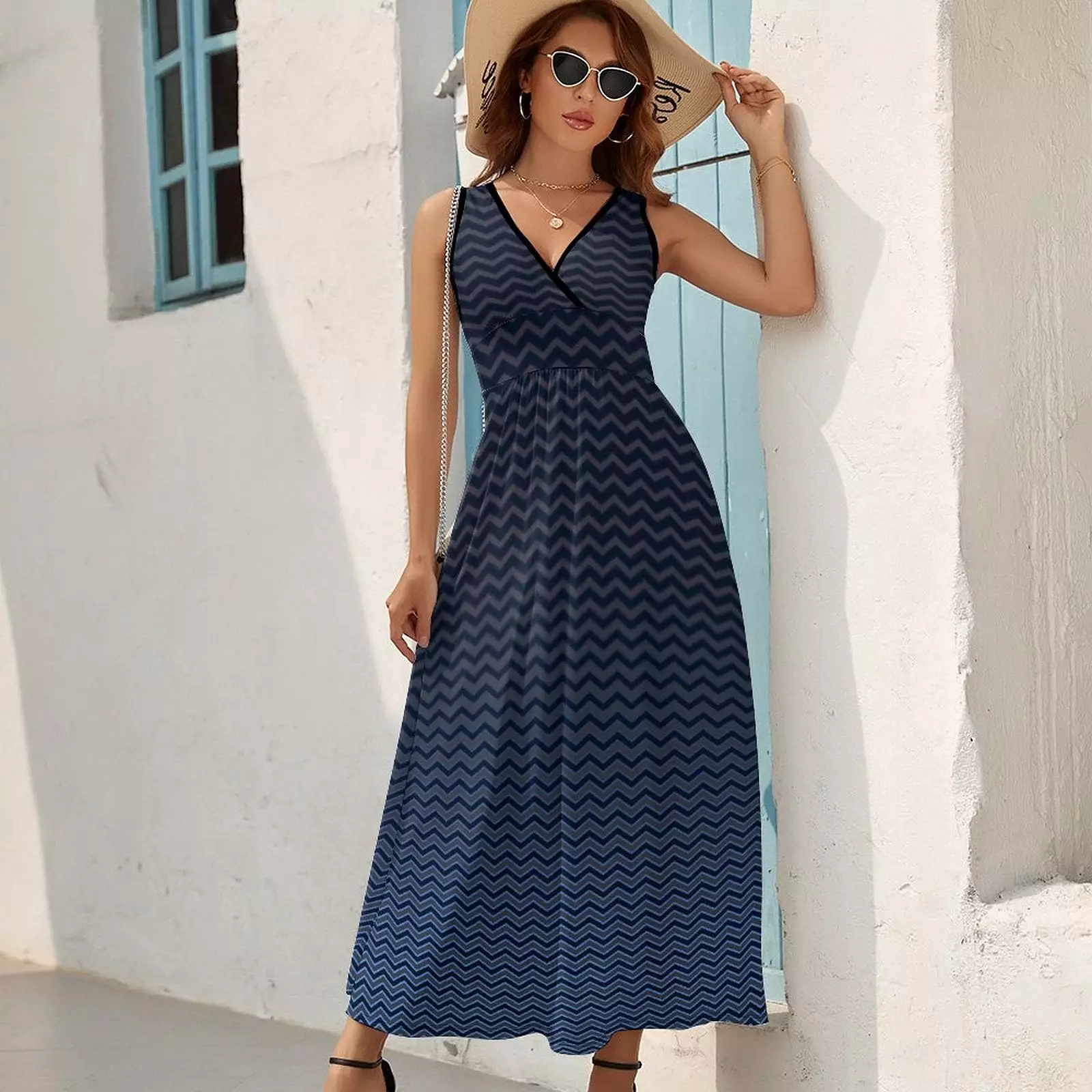 Sleeveless Long Dress (NZ028) Sleeveless dress