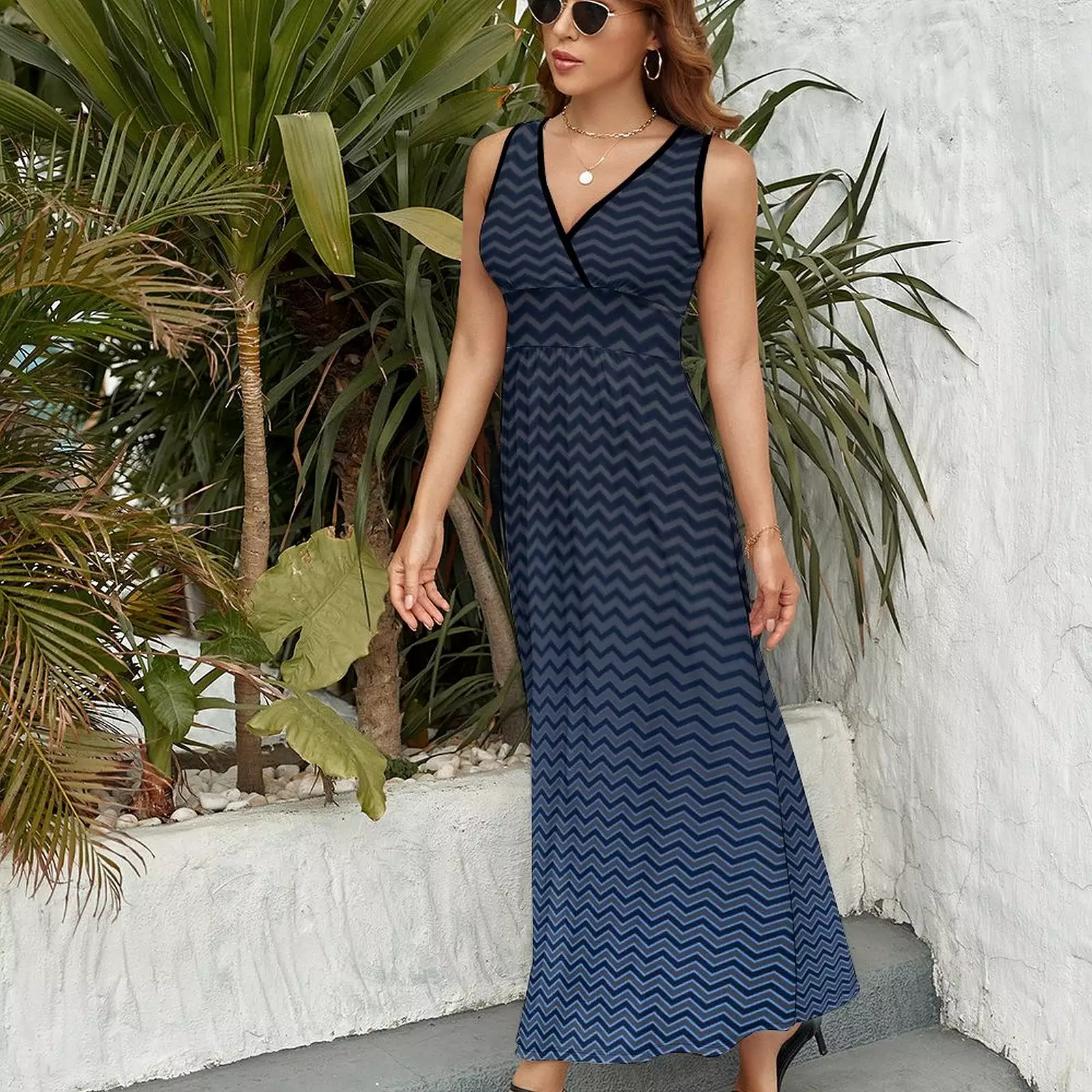 Sleeveless Long Dress (NZ028) Sleeveless dress