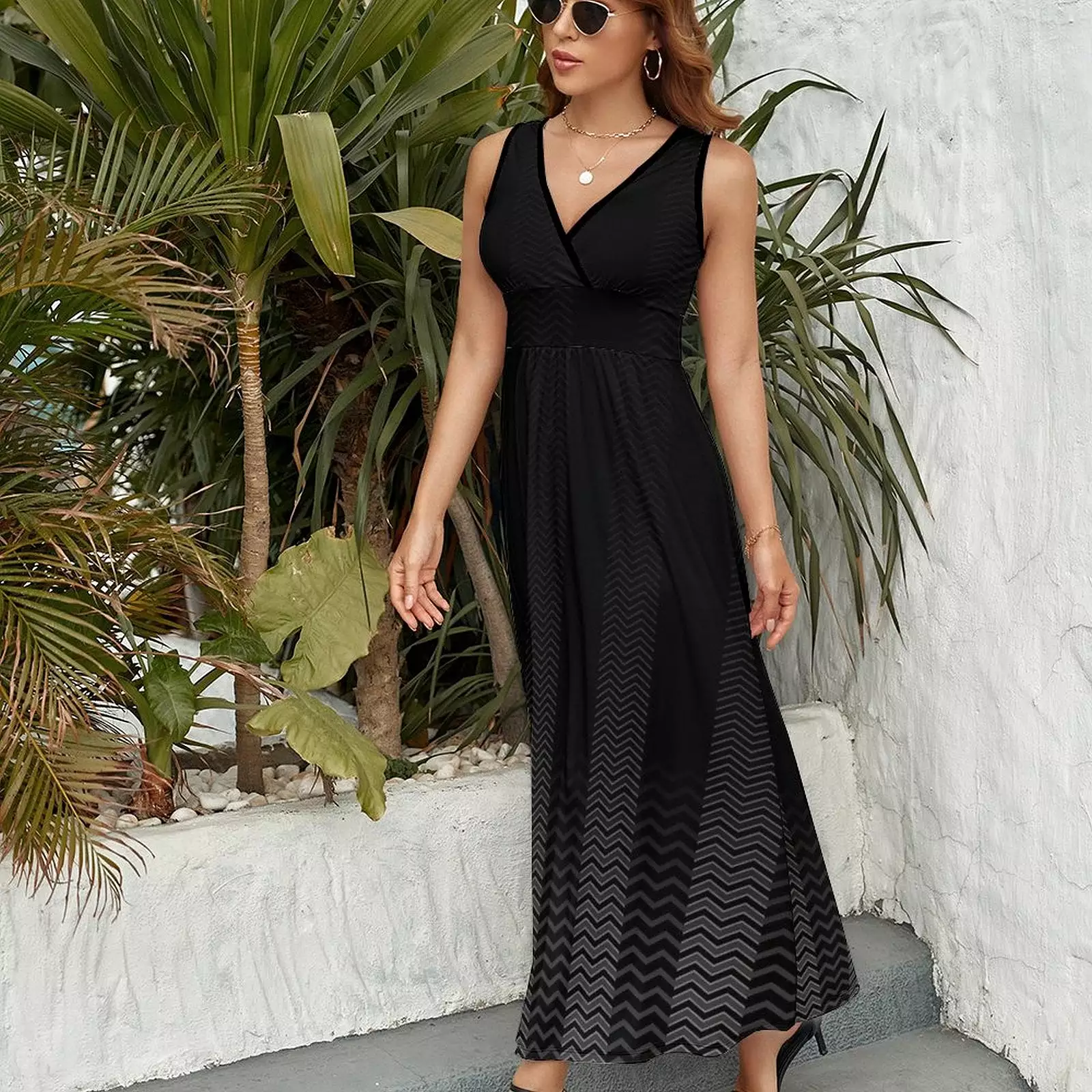 Sleeveless Long Dress (NZ028) Sleeveless dress