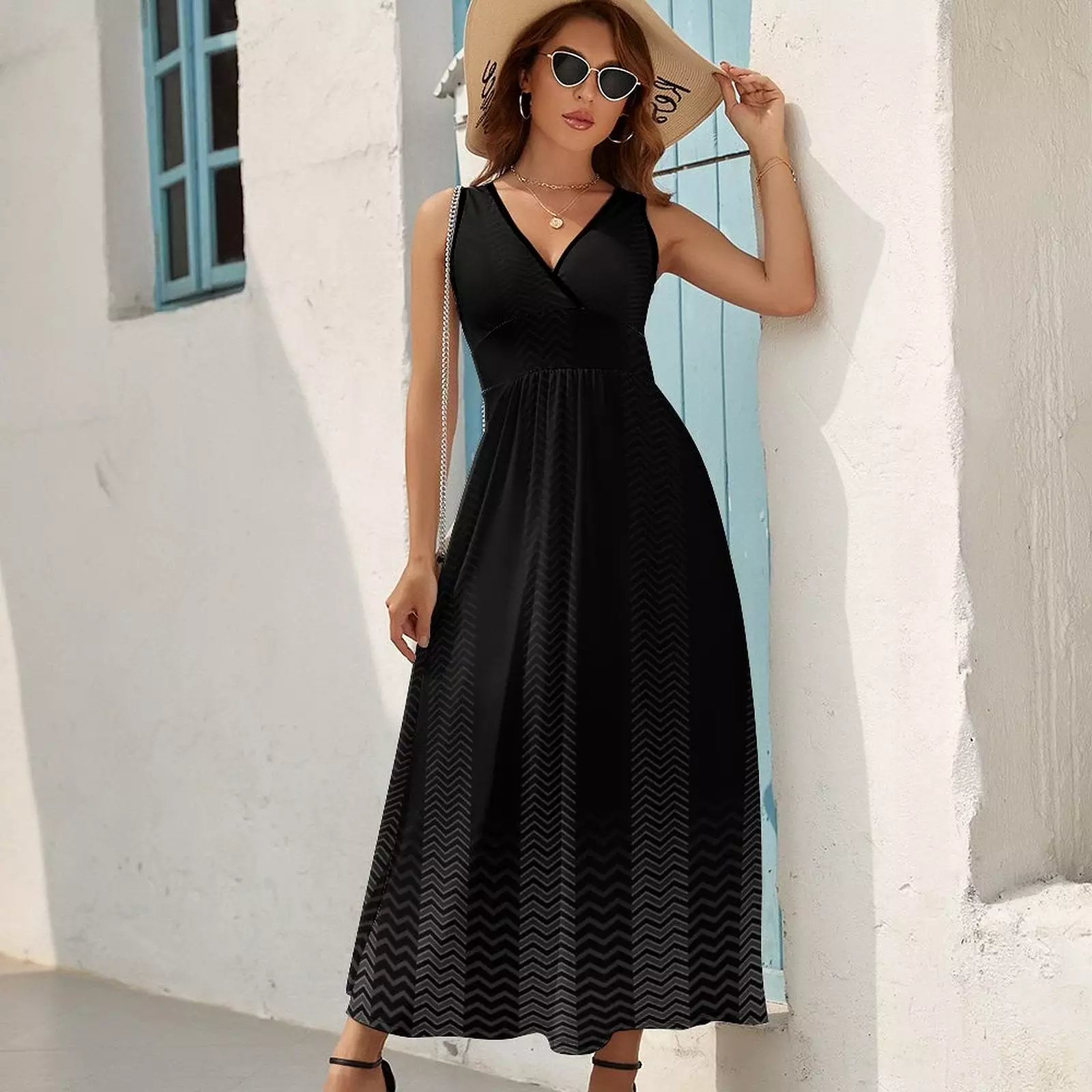 Sleeveless Long Dress (NZ028) Sleeveless dress