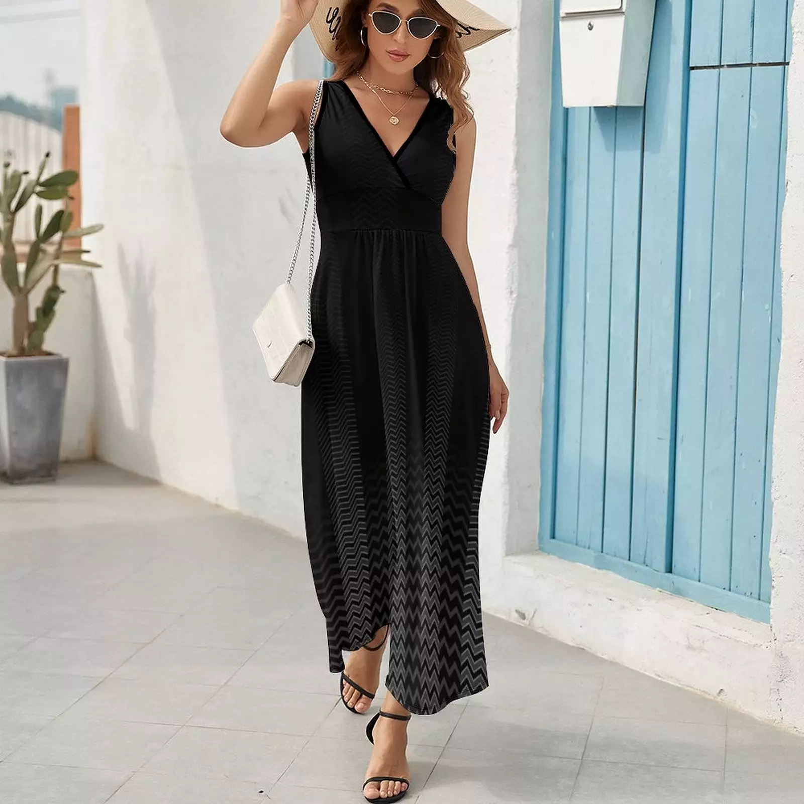 Sleeveless Long Dress (NZ028) Sleeveless dress