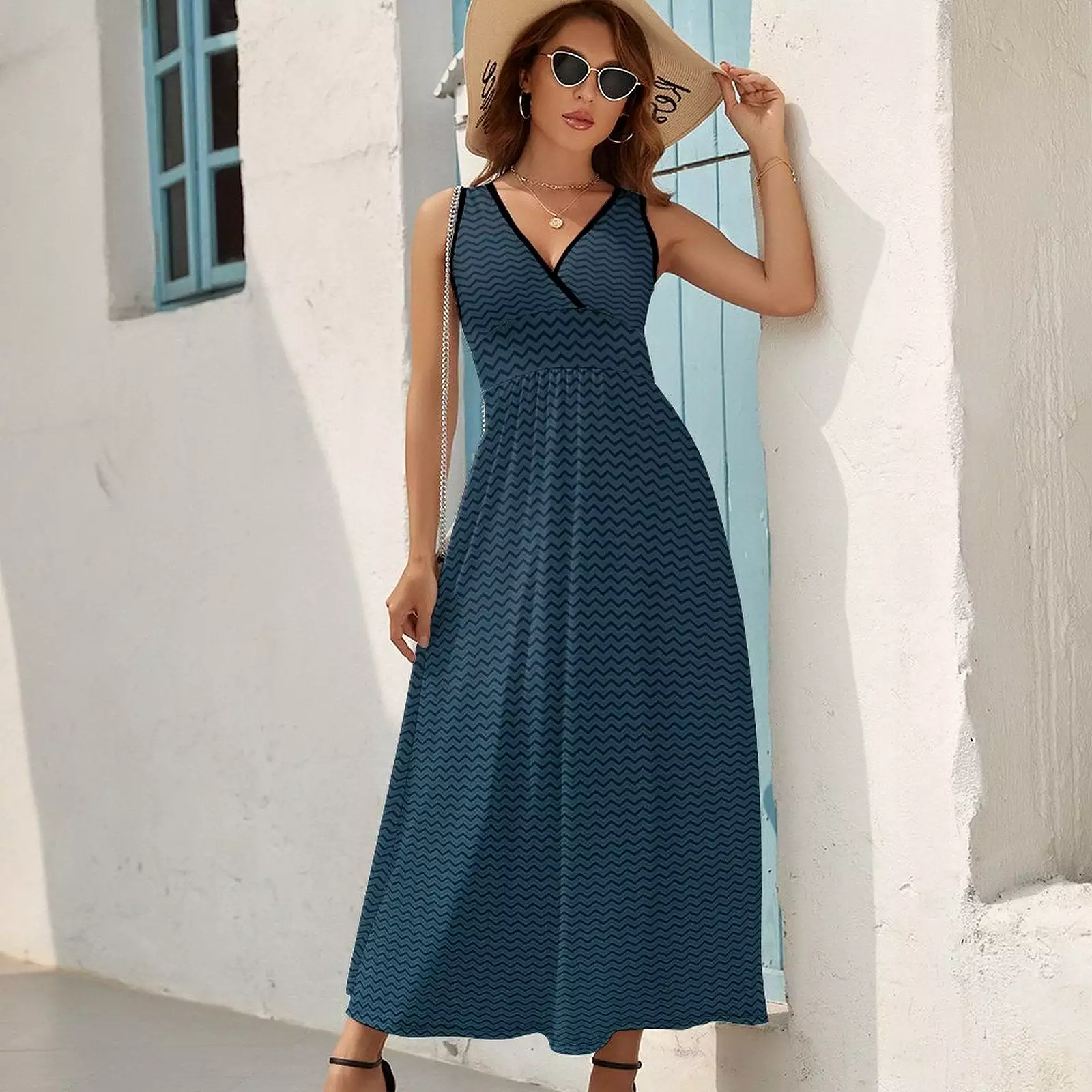 Sleeveless Long Dress (NZ028) Sleeveless dress