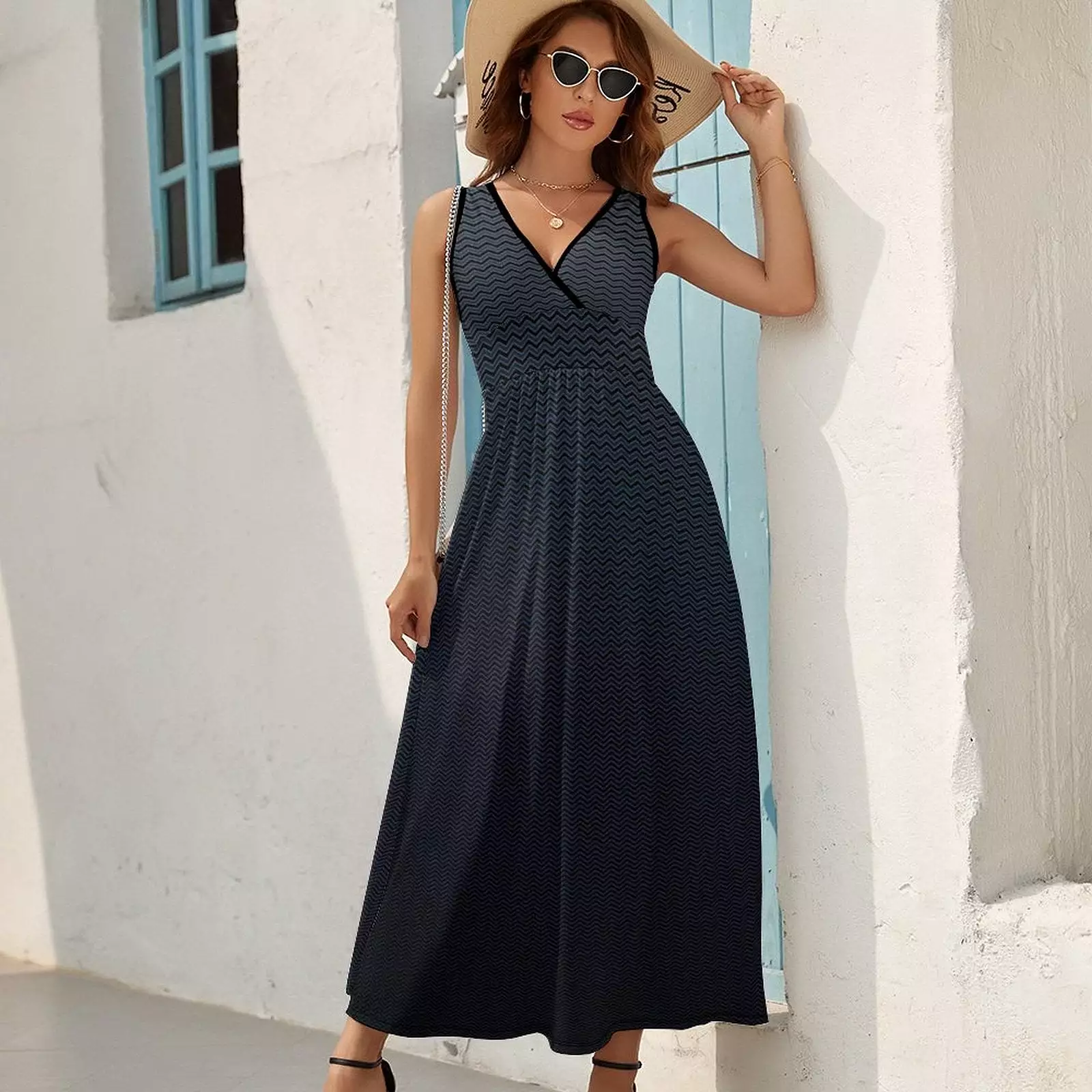 Sleeveless Long Dress (NZ028) Sleeveless dress