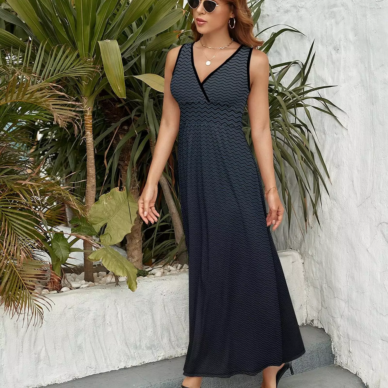 Sleeveless Long Dress (NZ028) Sleeveless dress