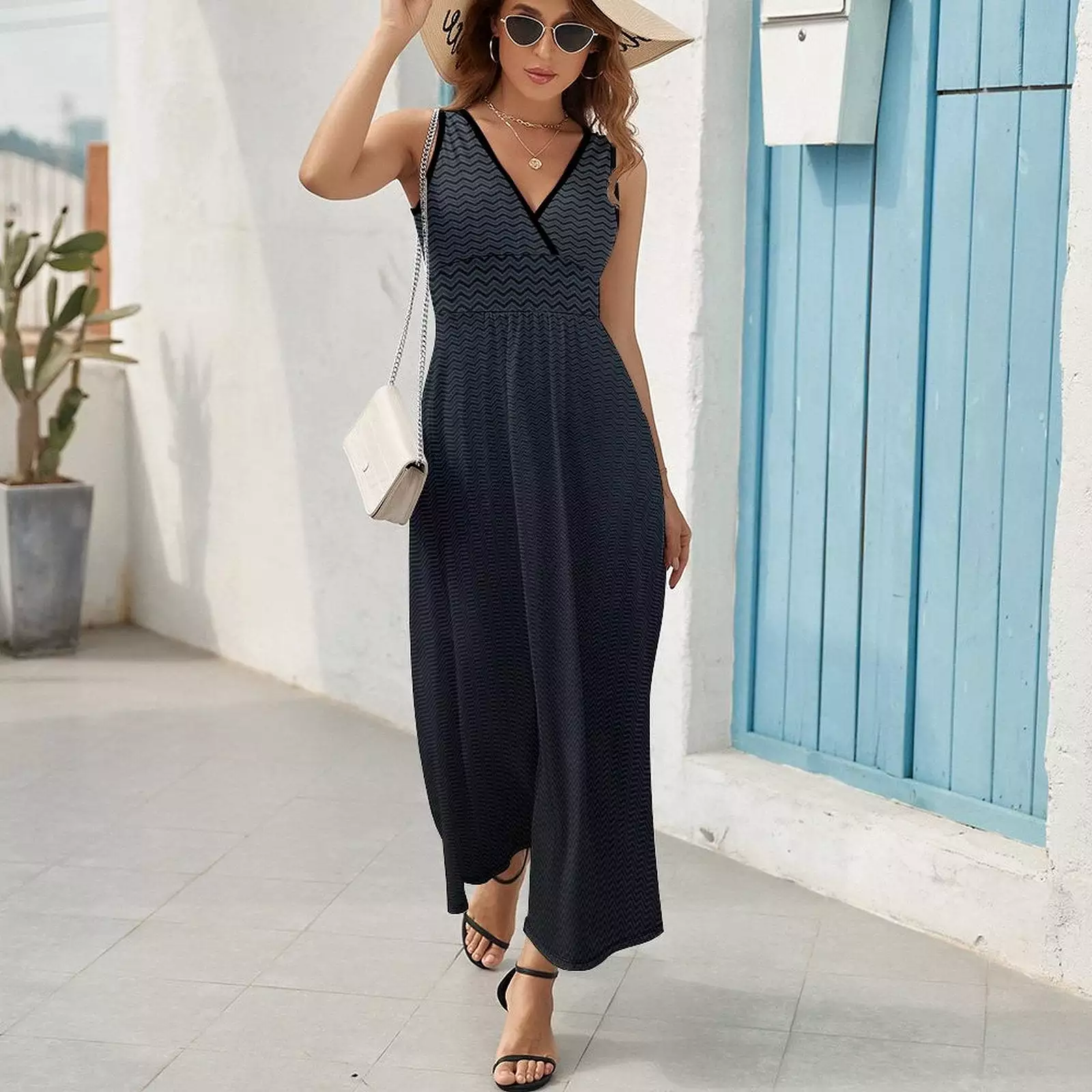 Sleeveless Long Dress (NZ028) Sleeveless dress