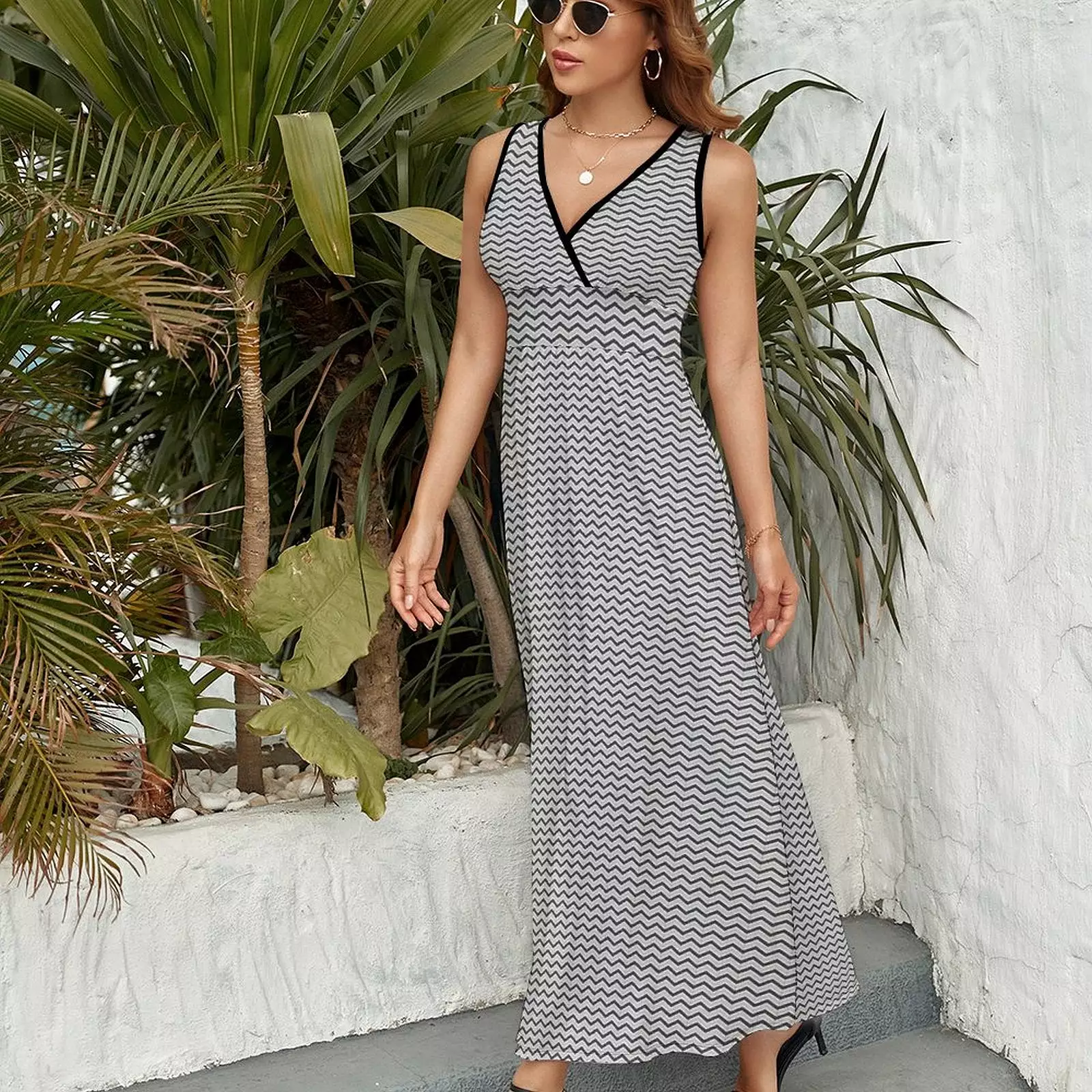 Sleeveless Long Dress (NZ028) Sleeveless dress