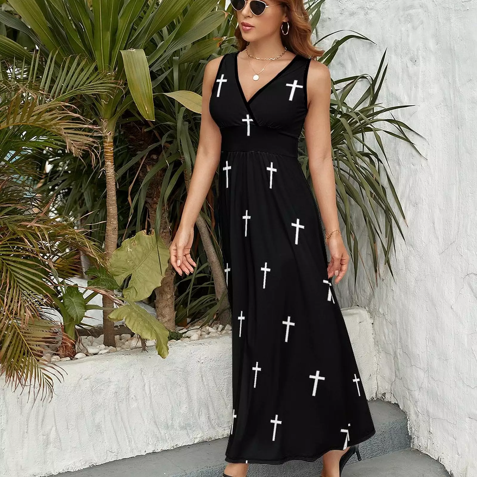 Sleeveless Long Dress (NZ028) Sleeveless dress